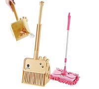 TQEBWUS Set con escoba y recogedor - Juego Educativo de Limpiador | Escoba y Set de Tareas Domésticas Infantil - Para Hogar Cocina Cumpleaños Navidad Año Nuevo Niños Niñas Adolescentes Adultos Mujeres