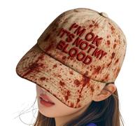 TQEBWUS Sombrero aterrador Halloween - Sombrero de béisbol espantoso Unisex | Accesorios de vestimenta para Cosplay Vampiro Festival de Otoño Noche Fuego de Campamento Escenario Noche Fiesta