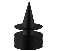 TQEBWUS Sombrero de bruja de Halloween, sombreros de bruja para mujer | Sombrero de bruja para fiesta de Halloween de 12 piezas - Sombreros de bruja negros para decoraciones de fiesta de Halloween