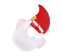 TQEBWUS Sombreros navideños para Perros,Sombrero navideño para Mascotas | Lindo Gorro de Papá Noel para Cachorro de Flor, Barba de Felpa Realista | Gorro Ajustable para Mascotas, Sombreros para