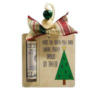 TQEBWUS Titular del Dinero de Navidad, Titulares de Dinero únicos para Navidad | Titular de Dinero único de Navidad,Colgante de Adornos navideños para Hombres, niñas, Amigos, Ventana
