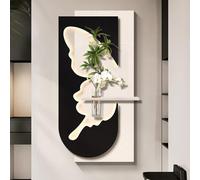 Tqertrtfxa Arte Mural en 3D con iluminación LED, Escultura Moderna Relieve por Capas, Decoración la Entrada: y Apliques Estilo Vintage para pasillos Corredores(A,50 * 100cm/19.7 * 39.4in)