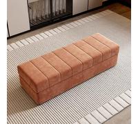 Tqertrtfxa Banco con Almacenamiento para el pie de la Cama, Taburete Rectangular para cambiarse y Guardar Zapatos, área Descanso para guardarropa, Banco Junto a del Dormitorio(H,100cm/39.4in)