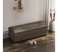 Tqertrtfxa Banco otomano Multifuncional con Almacenamiento, Taburete Zapatero, Zapatero Empotrado Grande Compartimento Oculto, Estructura de Madera Resistente y Patas metálicas(K,80cm/31.5in)
