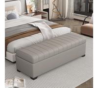 Tqertrtfxa Banco otomano Multifuncional con Almacenamiento, Zapatero Empotrado Grande Compartimento Oculto, Otomana Amplio Espacio de, fácil Montar(B,130cm/51.2in)