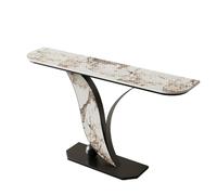 Tqertrtfxa Base de imitación mármol,con Soporte metálico detrás del sofá，Moderna Mesa Auxiliar Consola para sofá Estructura Metal，Mesa Minimalista para salón(B,120 * 30 * 80cm/47.2 * 11.8 * 31.5in)