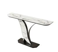 Tqertrtfxa Base de imitación mármol,con Soporte metálico detrás del sofá，Moderna Mesa Auxiliar Consola para sofá Estructura Metal，Mesa Minimalista para salón(F,120 * 30 * 80cm/47.2 * 11.8 * 31.5in)