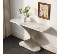 Tqertrtfxa Consola Moderna y Minimalista para Colocar detrás del sofá, de Alta Gama con Paneles Piedra laja,colocada contra la Pared Frente a Puerta(D,120 * 30 * 80cm/47.2 * 11.8 * 31.5in)