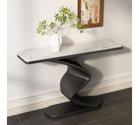 Tqertrtfxa Consola Moderna y Minimalista para Colocar detrás del sofá, de Alta Gama con Paneles Piedra laja,colocada contra la Pared Frente a Puerta(A,100 * 30 * 80cm/39.4 * 11.8 * 31.5in)