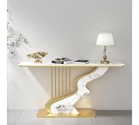 Tqertrtfxa Consola Moderna y Minimalista para Colocar detrás del sofá,Mesa Auxiliar para salón,Consola semicircular,gabinete Decorativo,Ideal para recibidor(B,100 * 30 * 80cm/39.4 * 11.8 * 31.5in)