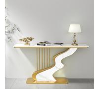 Tqertrtfxa Consola Moderna y Minimalista para Colocar detrás del sofá,Mesa Auxiliar para salón,Consola semicircular,gabinete Decorativo,Ideal para recibidor(C,150 * 30 * 80cm/59.1 * 11.8 * 31.5in)