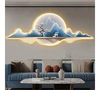 Tqertrtfxa Decoración de Pared con Arte estereoscópico 3D, Pintura Mural LED enchufable, Colgante Luces, Ideal para hogares, recibidores y pasillos(D,150cm/59.1in)