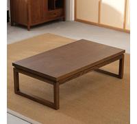 Tqertrtfxa Mesa de Centro Tatami Estilo japonés, Madera Olmo Antiguo,Mesa Ventana Mirador Maciza, pequeña para balcón(90 * 50 * 30cm/35.4 * 19.7 * 11.8in)