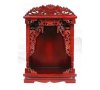 Tqertrtfxa Mesa de meditación Madera Maciza,Estante nicho Budista Personal con Panel retráctil,oración y función Almacenamiento,para estatuas Buda Ideal para Espacios pequeños(B,42cm/16.5in)