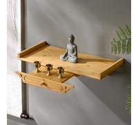 Tqertrtfxa Mesa de oración y meditación con función Almacenamiento,Armario Budista cajones, estatuas del Dios la Riqueza Guanyin(B,50cm/19.7in)