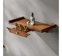 Tqertrtfxa Mesa de oración y meditación con función Almacenamiento,Armario Budista cajones, estatuas del Dios la Riqueza Guanyin(A,40cm/15.7in)