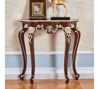 Tqertrtfxa Mesa de Pared de ébano para Entrada,Pasillo,estantería,Mesa semicircular de Estilo francés,Varias mesas，Consola Moderna de Media Luna con Acabado Antiguo(A,110cm/43.3in)