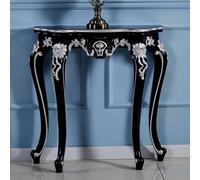 Tqertrtfxa Mesa de Pared de ébano para Entrada,Pasillo,estantería,Mesa semicircular de Estilo francés,Varias mesas，Consola Moderna de Media Luna con Acabado Antiguo(D,120cm/47.2in)