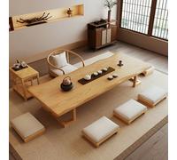 Tqertrtfxa Mesa de té Tatami Madera Maciza,Mesa Sencilla, Japonesa para Preparar Kung Fu, Baja para balcón, Centro para Sala Estar(140 * 60 * 35cm/55.1 * 23.6 * 13.8in)