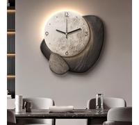 Tqertrtfxa Reloj de Pared para restaurantes y Arte Decorativo - 3D para Sala Estar Reloj para el Comedor, Ideales para Salones, dormitorios recibidores(B,50 * 50cm/19.7 * 19.7in)
