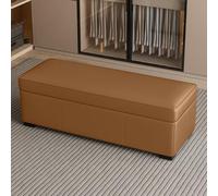 Tqertrtfxa Taburete Cambiador con Almacenamiento, Taburete para el pie de la Cama del Dormitorio, para sofá Sala Estar, reposapiés Negro, para Entrada(K,140 * 40 * 40cm/55.1 * 15.7 * 15.7in)