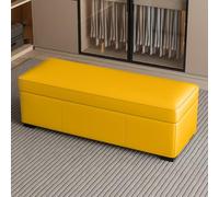 Tqertrtfxa Taburete Cambiador con Almacenamiento, Taburete para el pie de la Cama del Dormitorio, para sofá Sala Estar, reposapiés Negro, para Entrada(G,130 * 40 * 40cm/51.2 * 15.7 * 15.7in)
