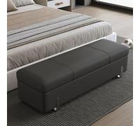 Tqertrtfxa Zapatero Empotrado Grande con Compartimento Oculto, Banco de Almacenamiento Asiento tapizado, Sofá Largo Banco, Ideal para recibidor, Sala Estar y Dormitorio(B,140cm/55.1in)