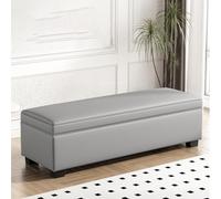 Tqertrtfxa Zapatero Empotrado Grande con Compartimento Oculto, Banco para cambiarse los Zapatos, Banco para el pie de la Cama, Almacenamiento, para sofá, reposapiés, Largo(D,130cm/51.2in)