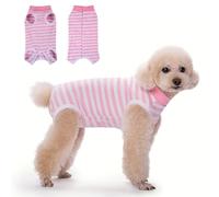 TQFlow Traje de Recuperación para Body Perros Post Cirugía, Gato Herida Abdominal Enfermedad de La Piel, Body Quirurgico Gato, Protector Anti-Lamido, Transpirable Pijamas para Perro (Rosa, M)