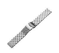 TQHGHX 20mm 316L Silver Stainless Steel Watch Strap for New 300 Watch Band Men Bracelet