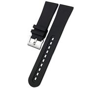TQHGHX 23mm Fluorous Rubber soft Watch band Replacement for Fifty Fathoms 5000 5015 Black Strap Watch Bracelets