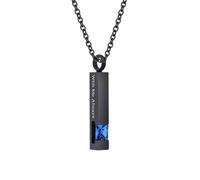 TQHGHX Crystal Birthstone Cube Cremation Jewelry for Ashes Pendant Urn Necklace with Mini Keepsake Urn Memorial Ashes Jewelry - with Me Always