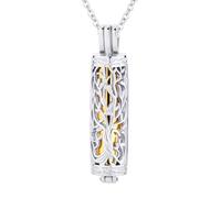 TQHGHX Cylinder Cremation Jewelry Tree of Life Urn Ashes Necklace for Women Men Vial Urn Necklaces for Ashes Loved One Memorial Jewelry