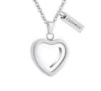 TQHGHX Glass Heart Cremation Urn Necklace for Ashes Stainless Steel Memorial Ash Pendant Keepsake Jewelry Cremation Jewelry for Women