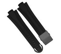 TQHGHX Lug End Rubber Waterproof For Oris Wristband Watch Band With Stainless Steel Folding Buckle