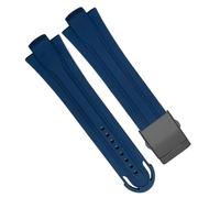TQHGHX Lug End Rubber Waterproof For Oris Wristband Watch Band With Stainless Steel Folding Buckle
