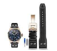 TQHGHX Rivet Leather Watch Strap For Pilots Iw500916 Waterproof Sweat Proof Soft And Comfortable Watchband Accessories 21 22mm WatchbandS