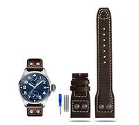 TQHGHX Rivet Leather Watch Strap For Pilots Iw500916 Waterproof Sweat Proof Soft And Comfortable Watchband Accessories 21 22mm WatchbandS