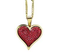 TQHGM Accessorie Elegant Black Crystal Pave Heart For Women, Exquisite Choker Rhinestone Heart - Zircon Pave, Reunion Heart For Valentine Holiday