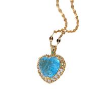 TQHGM Accessorie Geometric Pave Heart For Women, Shining Rhinestone Heart - Zircon Pave, Reunion Heart For Valentine Birthday