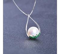 TQHGM Accessorie Sterling Silver Enamel Freshwater Pearl s Pendant Chinese Ethnic 10-11mm Natural Pearls Jewelry