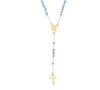 TQHGM Accessorie Sterling Silver Religious Rosary For Women - 1pc Religious Rosary Cross Mary Pendant Link Cable Chain 20inch, s