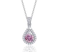 TQHGM Accessories 1 D Color Moissanite Pendant s for Women Pink/Blue/Green Drop Shaped for Women - Valentine's Day Birthday