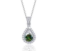 TQHGM Accessories 1 D Color Moissanite Pendant s for Women Pink/Blue/Green Drop Shaped for Women - Valentine's Day Birthday