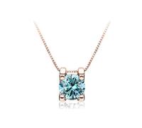 TQHGM Accessories 1 to 2 D Color Pink Blue Yellow Ox Head Moissanite Pendant s for Women for Women - Valentine's Day Birthday