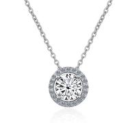 TQHGM Accessories 1 to 2ct Moissanite s for Women, D Color Round Cut Yellow/Blue/Pink Diamond s, 925 Sterling Silver Pendant s