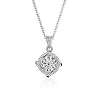 TQHGM Accessories 1CT Blue/Pink/Green Moissanite Pendant s for Women, D Color Diamond for Mom