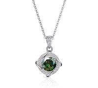 TQHGM Accessories 1CT Blue/Pink/Green Moissanite Pendant s for Women, D Color Diamond for Mom