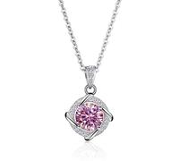 TQHGM Accessories 1CT Blue/Pink/Green Moissanite Pendant s for Women, D Color Diamond for Mom