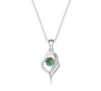 TQHGM Accessories 1CT D Color Moissanite Pendant s for Women, Heartstring Yellow/Blue/Pink Diamond of Authenticity